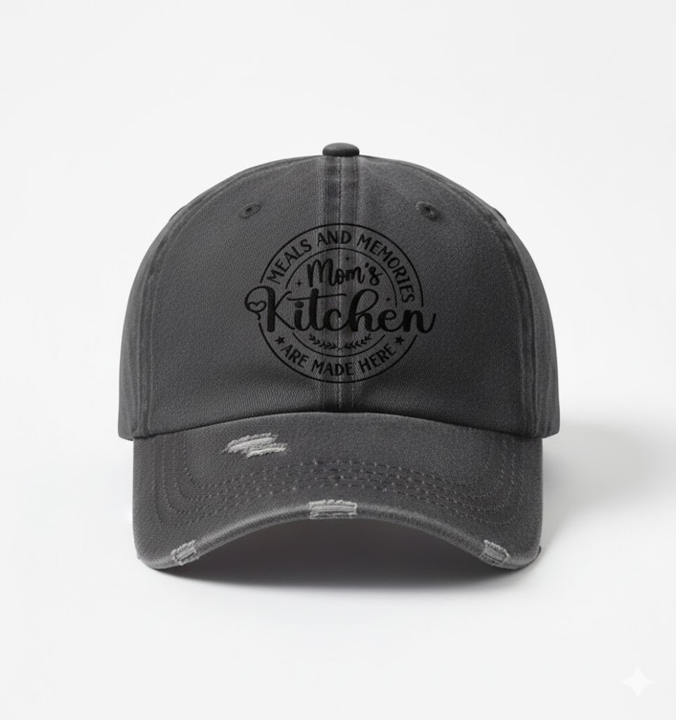 Distressed Dad Hat MOM'S KITCHEN - Image 3