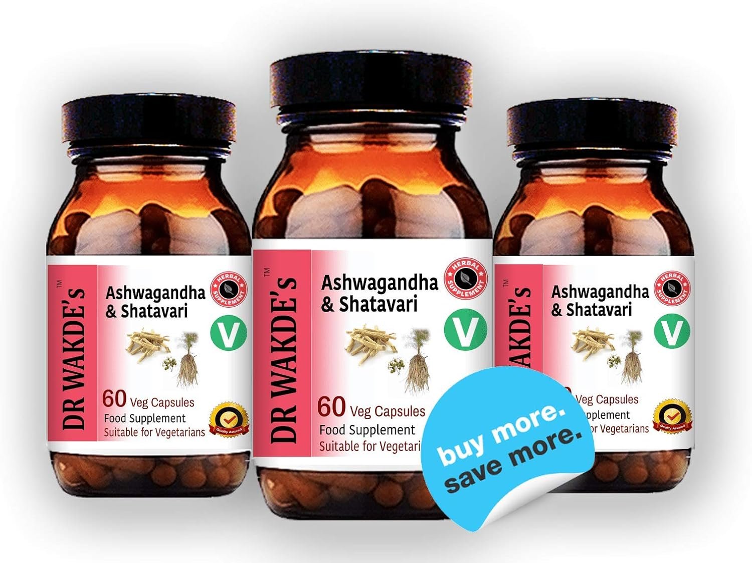 DR WAKDE'S Ashwagandha & Shatavari Capsules | 60 Veg Caps | Rejuvenating Herbs | Energy Support | Plant-Based Supplement | Vegan | All Natural - Image 7