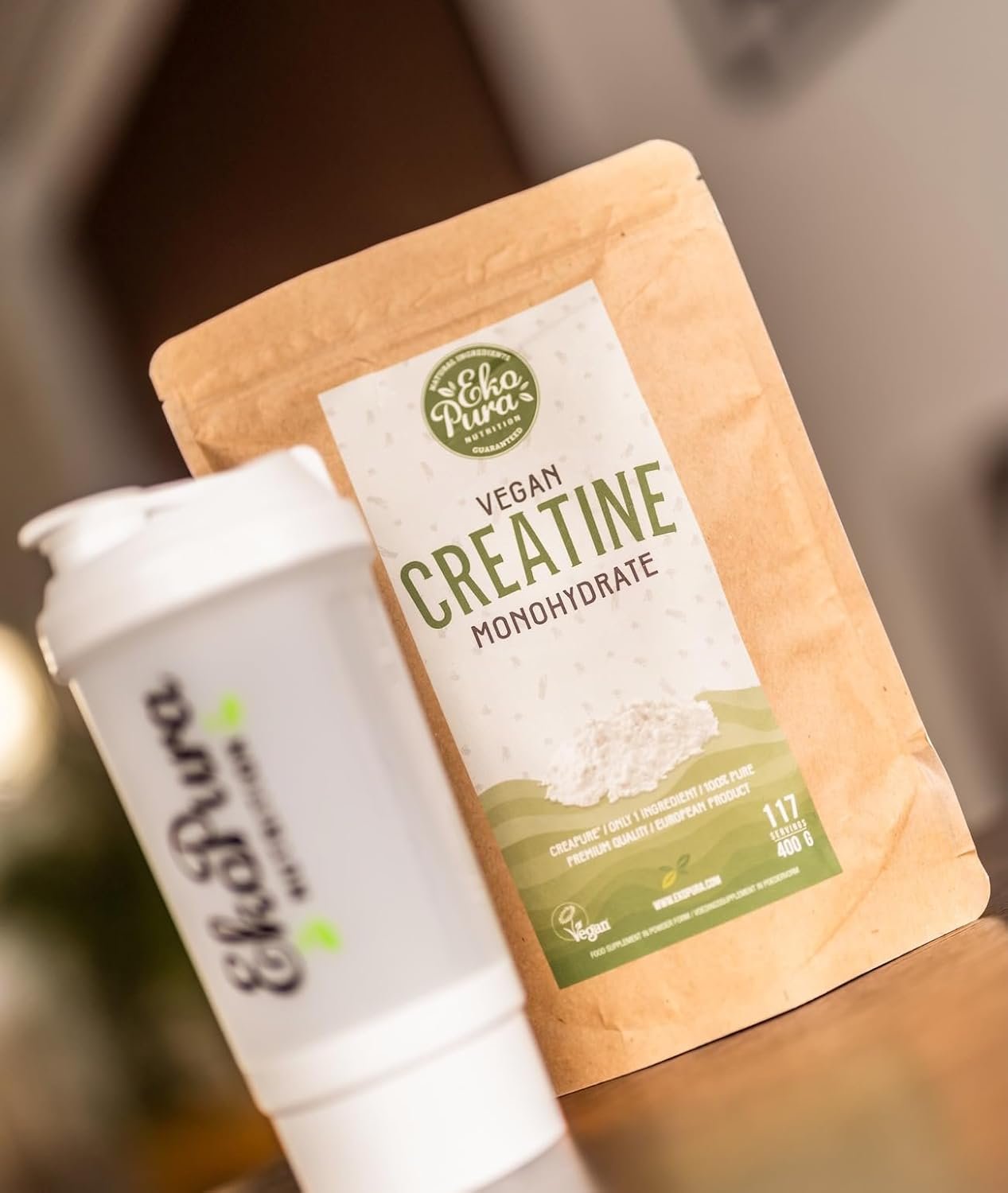Vegan Creatine Monohydrate (Creapure®) by Ekopura | European Product, 100% Pure and Clean | 400g, 117 Servings - Image 5