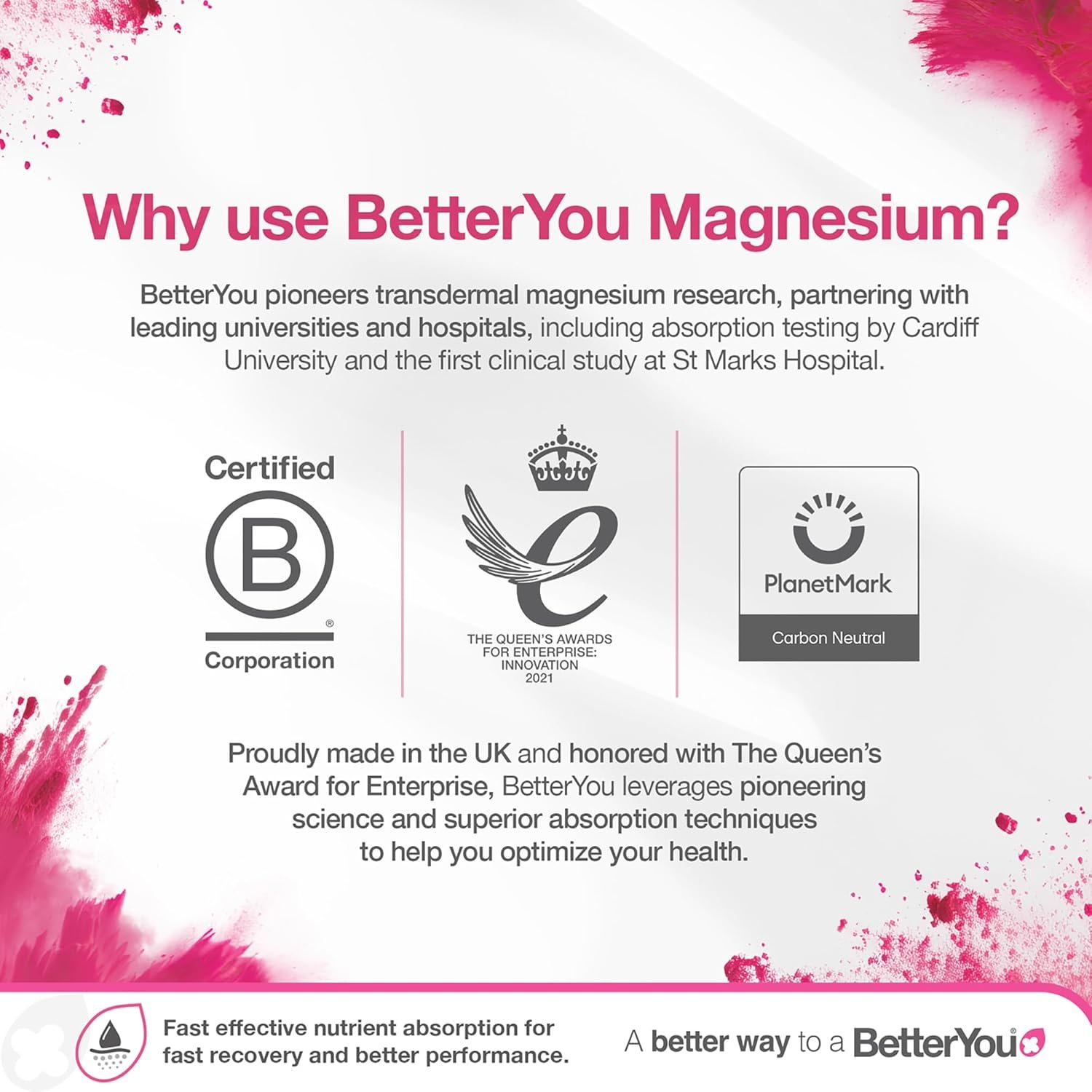 BetterYou Magnesium Joint Body Spray, Magnesium Chloride and Glucosamine, Effective Support for Joints and Muscles, Supports Relaxation, 100ml Magnesum Oil Supplement - Image 7