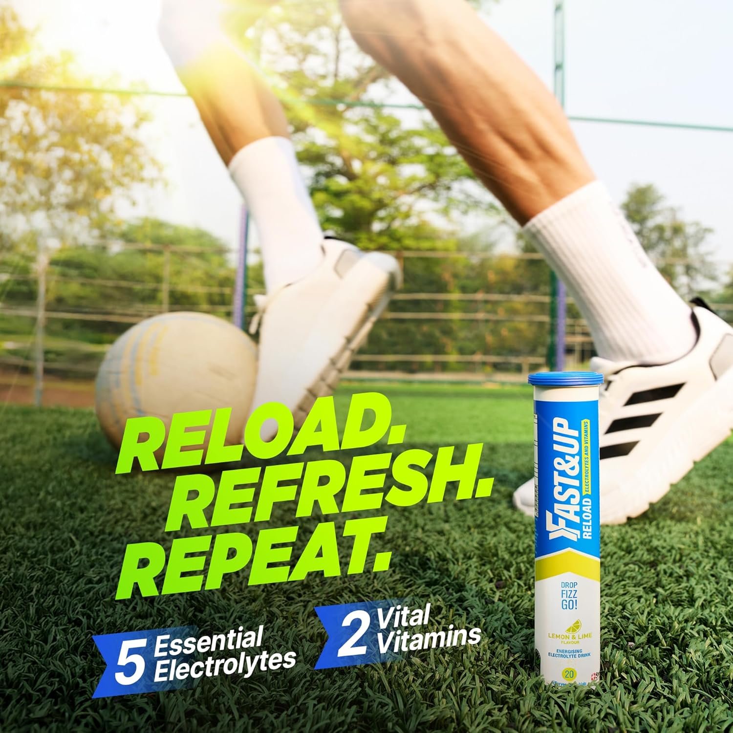 Fast&Up Reload – Variety Pack – 80 Effervescent Tablets – Instant Electrolytes for Rapid Hydration & Energy - Added Vitamin C & B12 for Performance, Wellbeing, Travel & Recovery – Vegan - Image 4