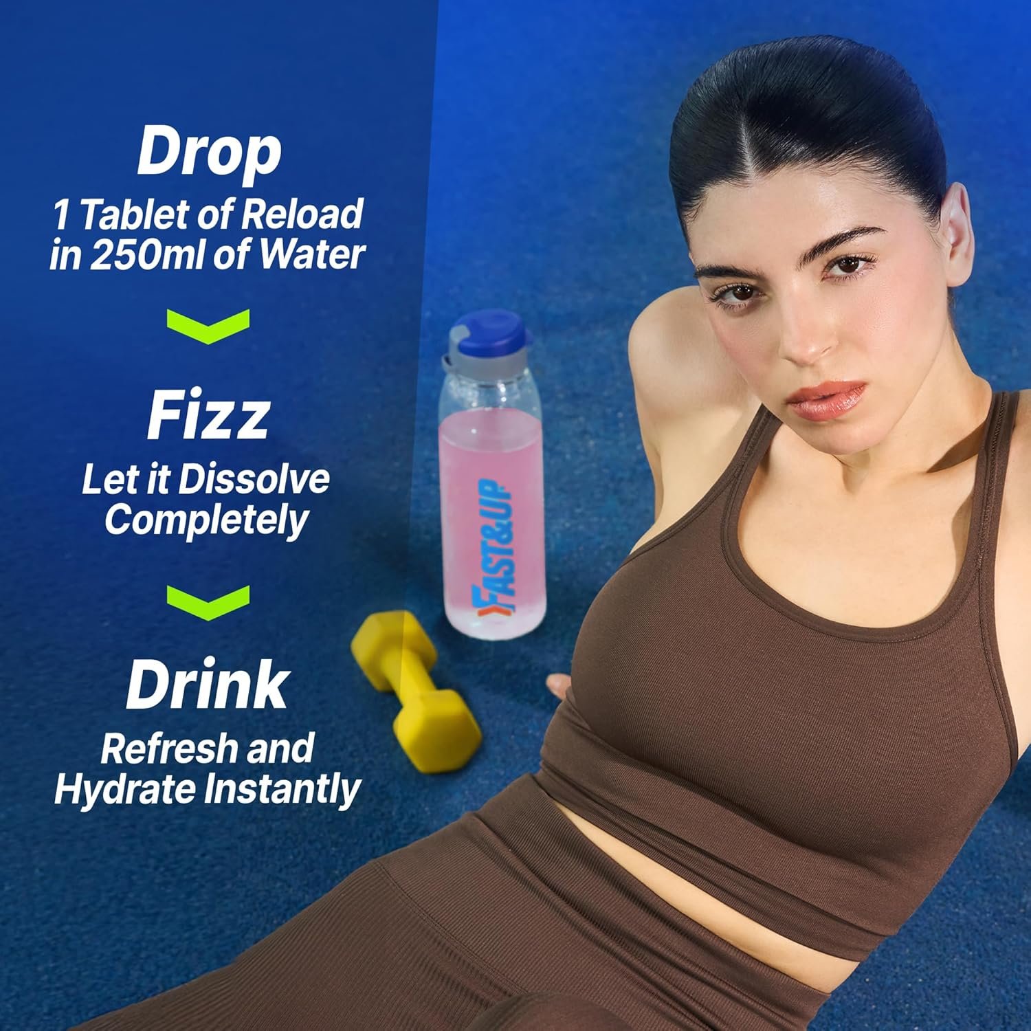 Fast&Up Reload Electrolyte Tablets, Strawberry Flavour, 20 Effervescent Tablets, with Vitamin C & B12, for Hydration & Energy, Vegan - Image 5