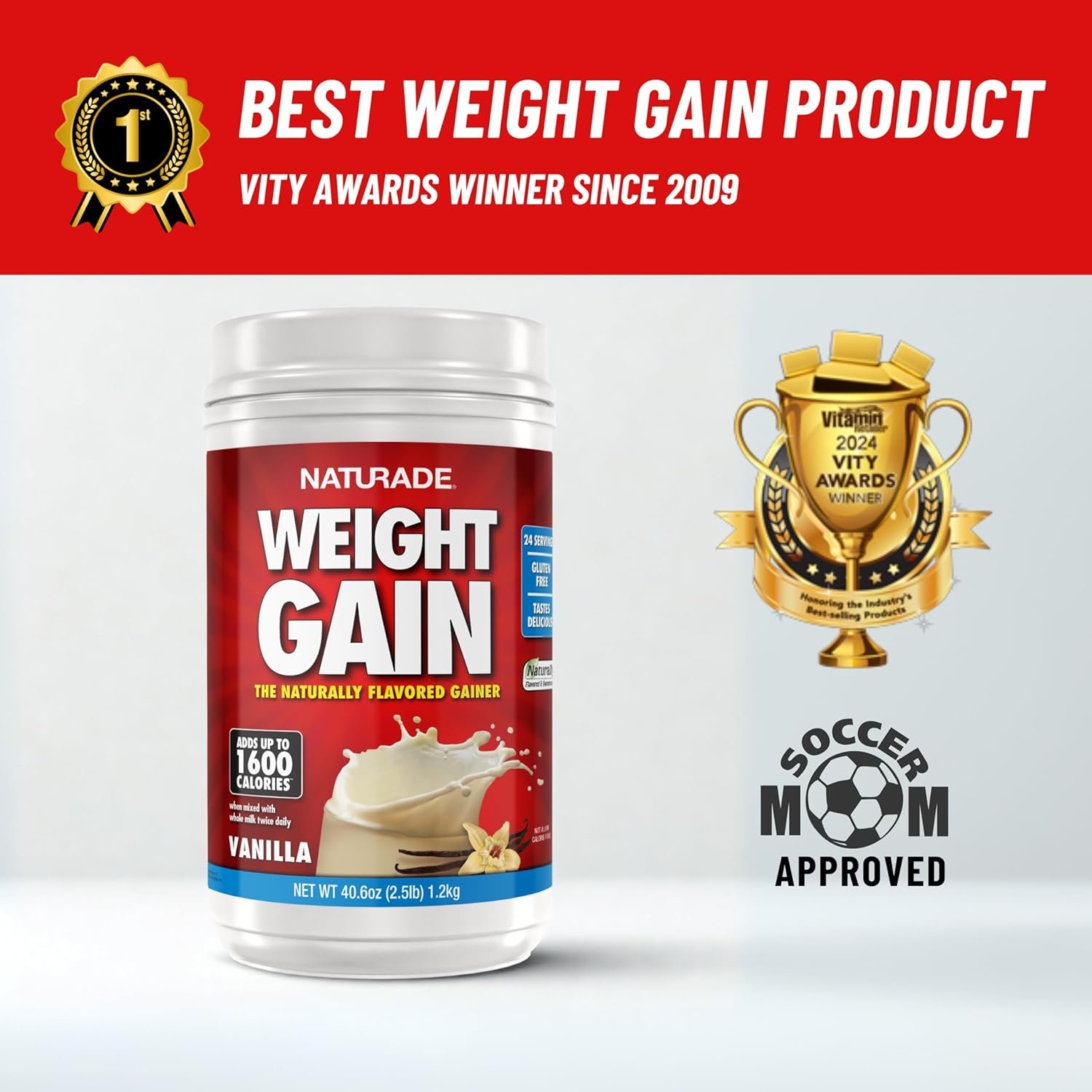 Naturade Weight Gain Vanilla - 40.6 oz - Image 6