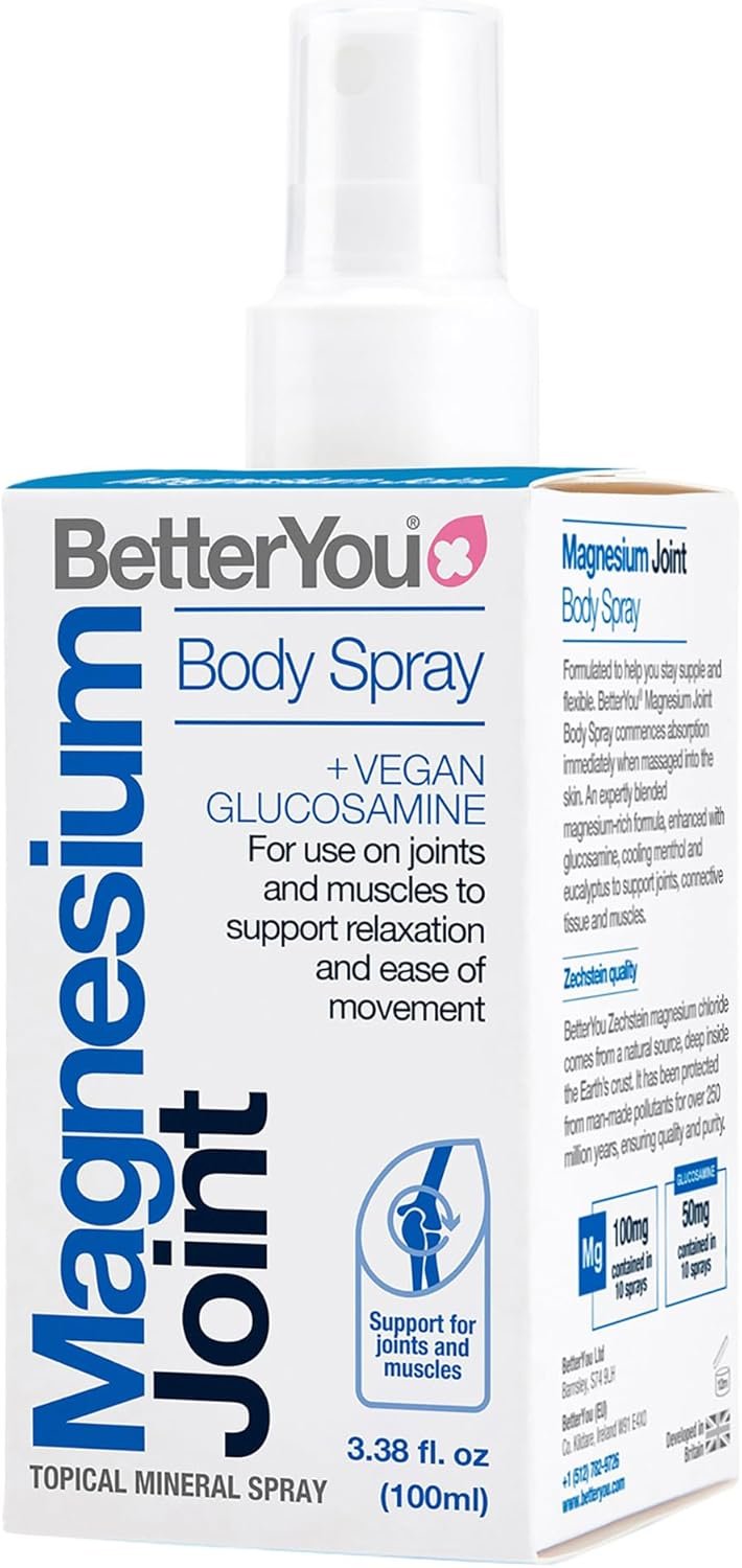 BetterYou Magnesium Joint Body Spray, Magnesium Chloride and Glucosamine, Effective Support for Joints and Muscles, Supports Relaxation, 100ml Magnesum Oil Supplement - Image 2