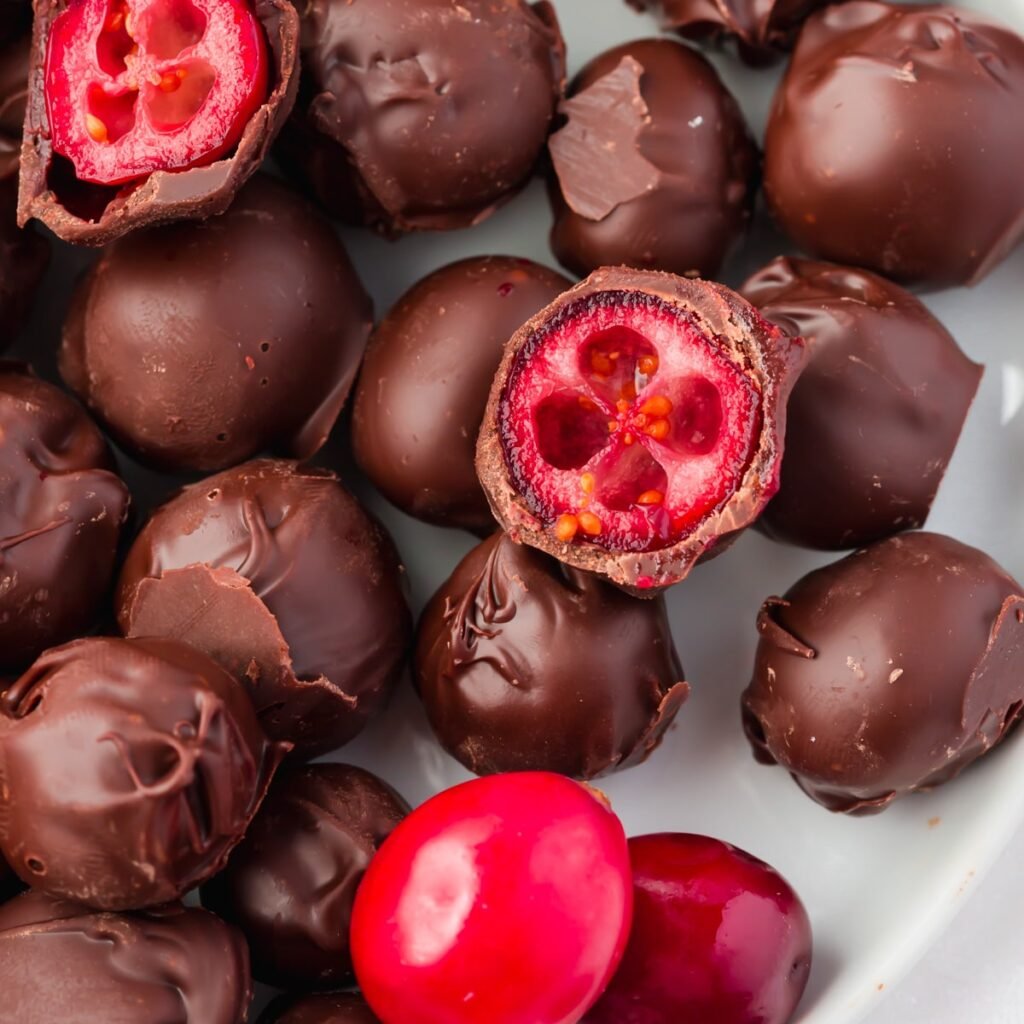 Chocolate Covered Cranberries – Vegetarian Mamma
