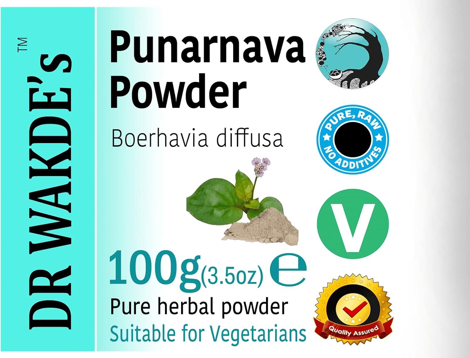 DR WAKDE'S Punarnava Powder (Boerhavia diffusa) - 100g (3.5oz) | Pure, Raw & Dried Powder | Ayurvedic Herb | Vegan | Nothing Added, Nothing Removed | Same Day Dispatch - Image 2