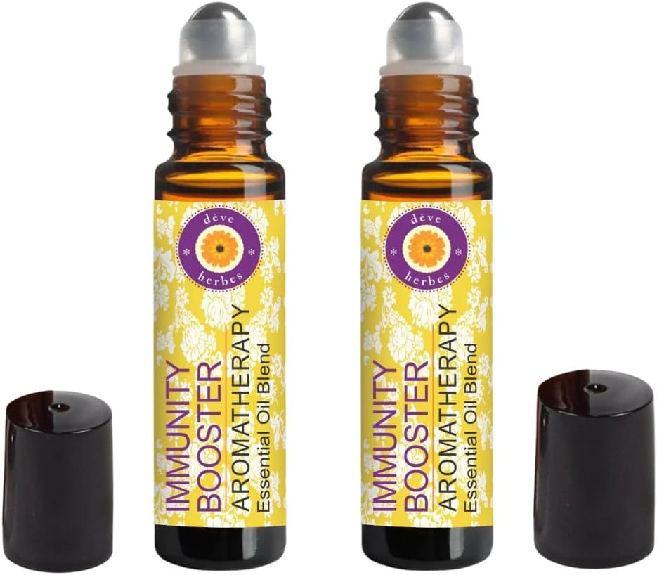 Deve Herbes Immunity Booster - Aromatherapy Essential Oil Blend to Boost Physical & Mental Immunity (Pack of Two) 10ml X 2 (0.66 oz) - Image 2