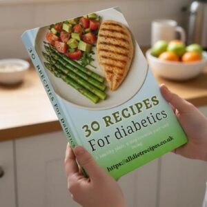Diabetic Recipes eBook  30 Low-Carb & Sugar-Free Meals for Stable Blood Sugar   Printable A4 PDF