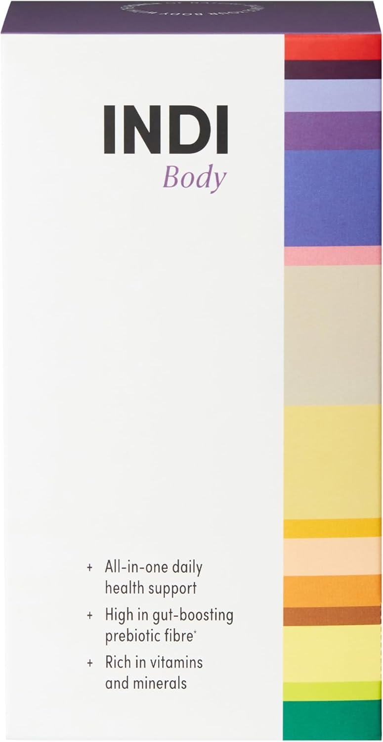 INDI Body Powder — Prebiotics & Probiotics for Gut Health — 24 Superfoods & Vitamins inc. VitaAlgae® D3 — Gut Repair Supplement — Berry Flavour — 28 Sachets — Vegan — UK Made - Image 2