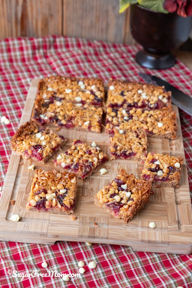 Keto Nut Free Cranberry White Chocolate Magic Bars Keto Nut Free Cranberry White Chocolate Magic Bars