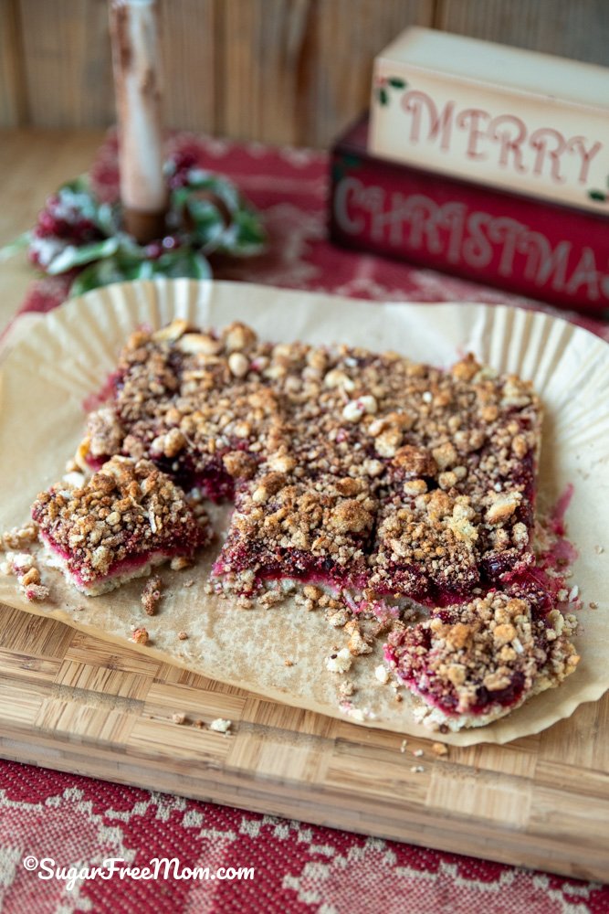 Sugar Free Low Carb Keto Cranberry Crumb Bars Recipe Sugar Free Low Carb Keto Cranberry Crumb Bars Recipe