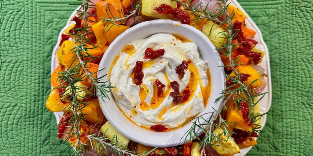 Roasted Vegetable Wreath Recipe