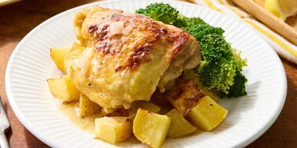 Slow Cooker Greek Lemon Chicken and Potatoes Recipe