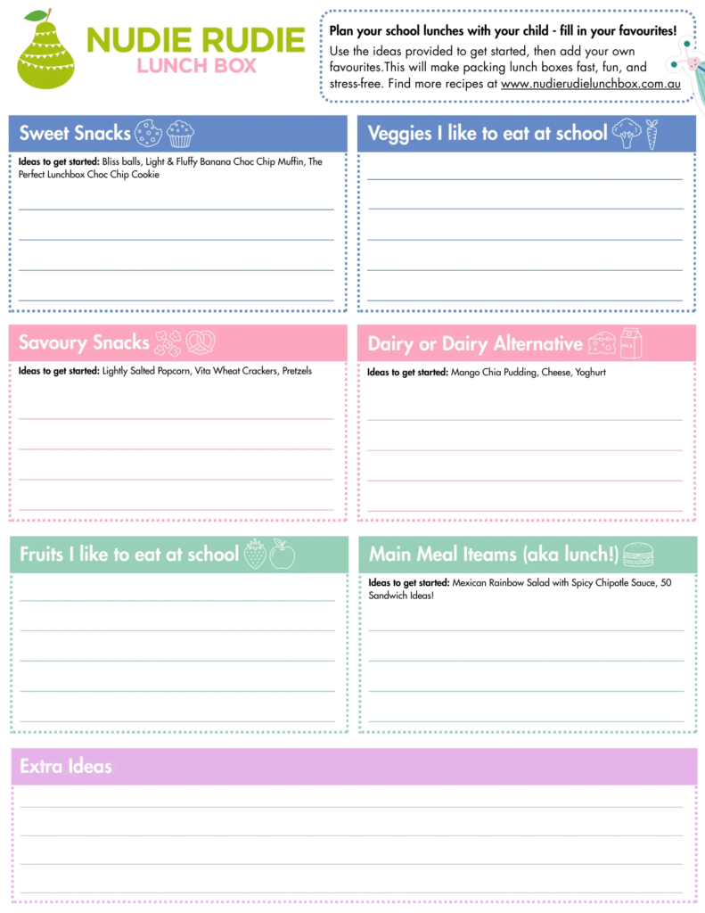 Why a Lunchbox Planning Sheet Can Be a Game Changer