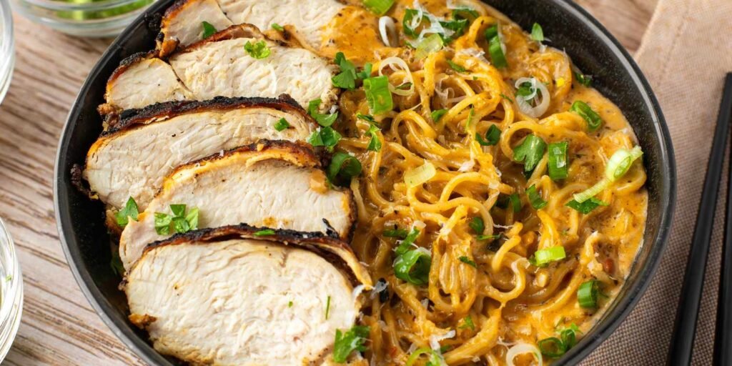 Creamy Blackened Chicken Ramen Recipe