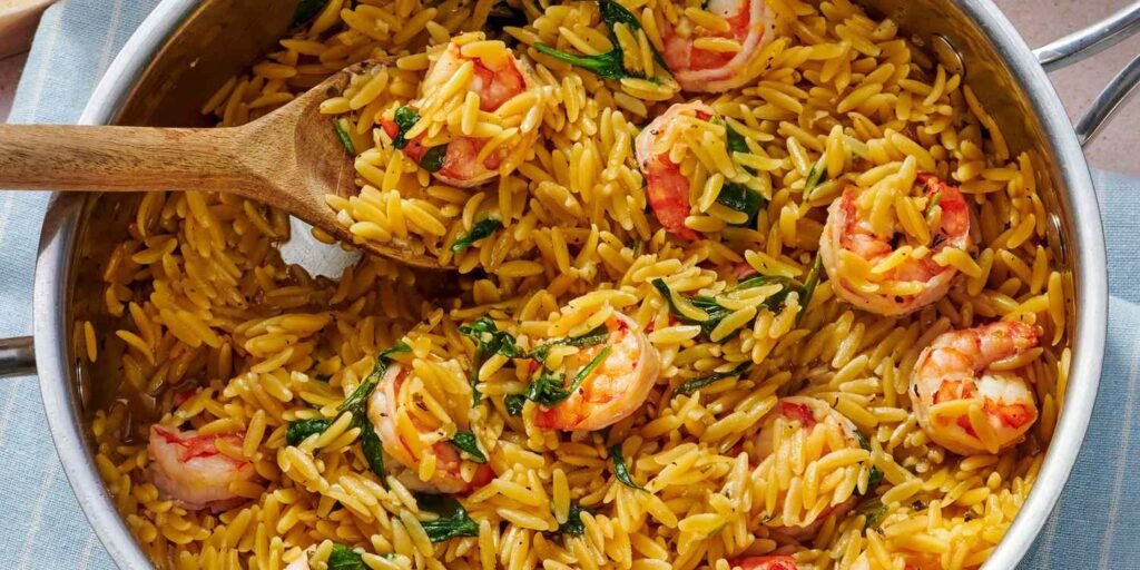 One-Pot Lemon Garlic Shrimp Orzo Recipe One-Pot Lemon Garlic Shrimp Orzo Recipe