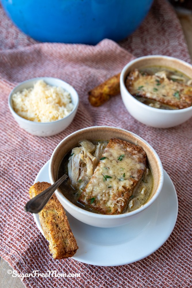 Slow Cooker Low Carb Keto French Onion Chicken Soup Slow Cooker Low Carb Keto French Onion Chicken Soup