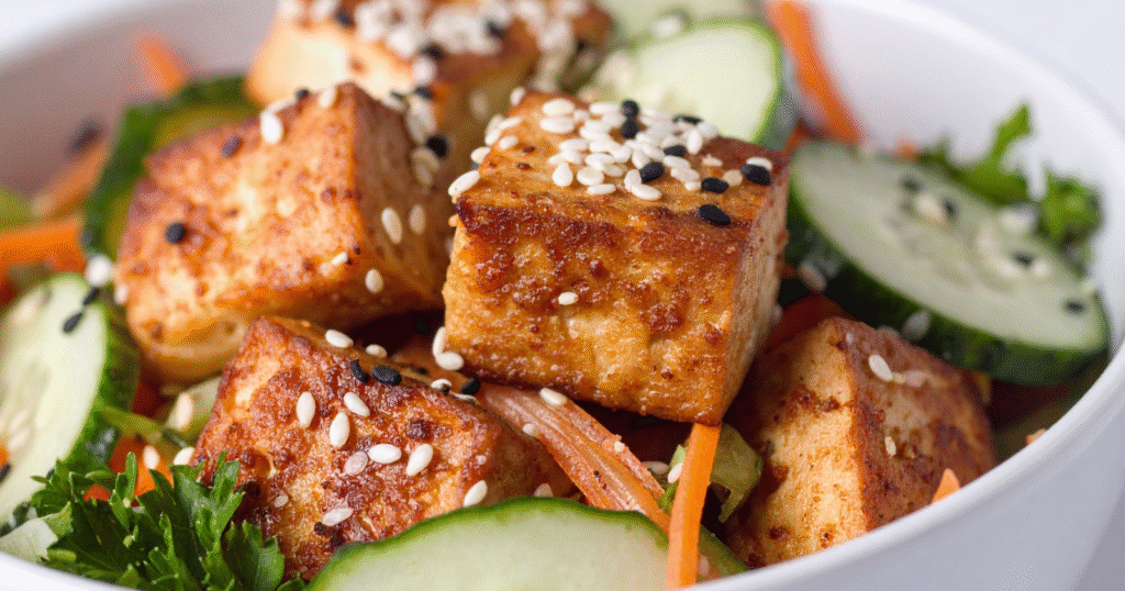 Sticky sesame tofu that finally made me understand the hype