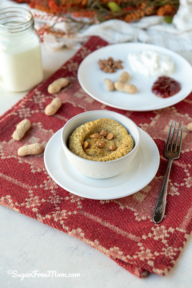 Sugar Free Low Carb Keto Peanut Butter Mug Muffin Sugar Free Low Carb Keto Peanut Butter Mug Muffin