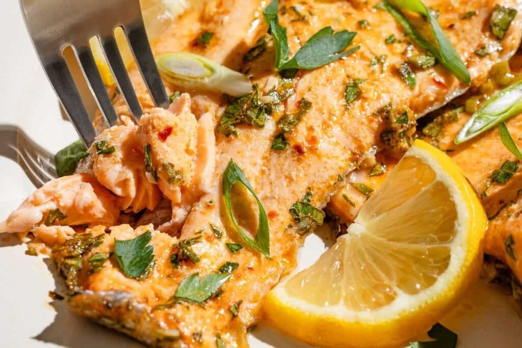 Baked Trout Recipe with Lemon, Garlic and Fresh Herbs