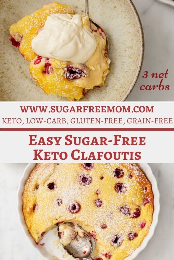 Easy Sugar Free Low Carb Keto Raspberry Clafoutis