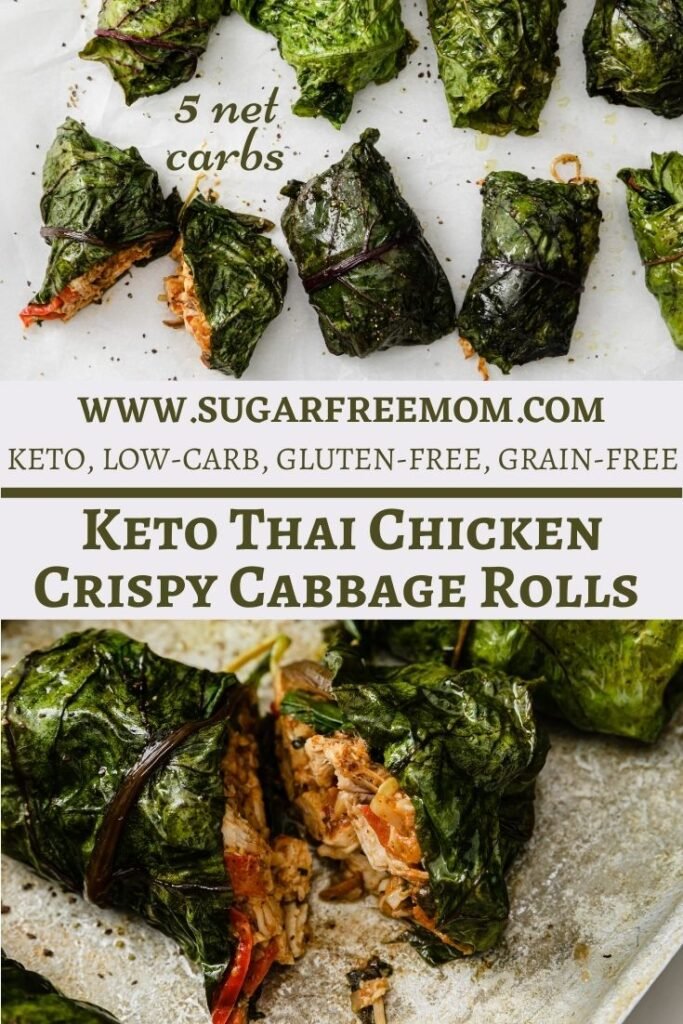 Low Carb Keto Thai Chicken Cabbage Rolls Recipe