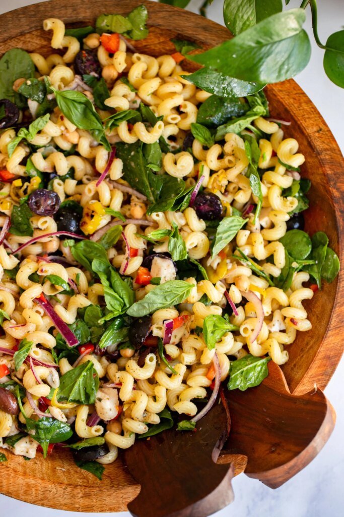 Mediterranean Pasta Salad | Dietitian Debbie Dishes