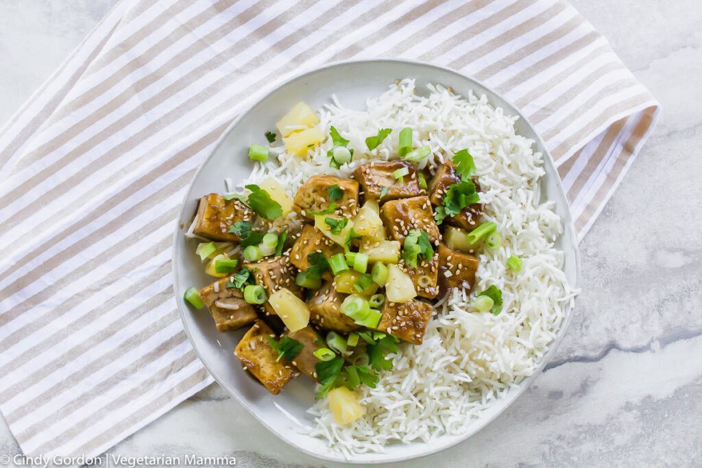 Pineapple Ginger Tofu (Vegan)