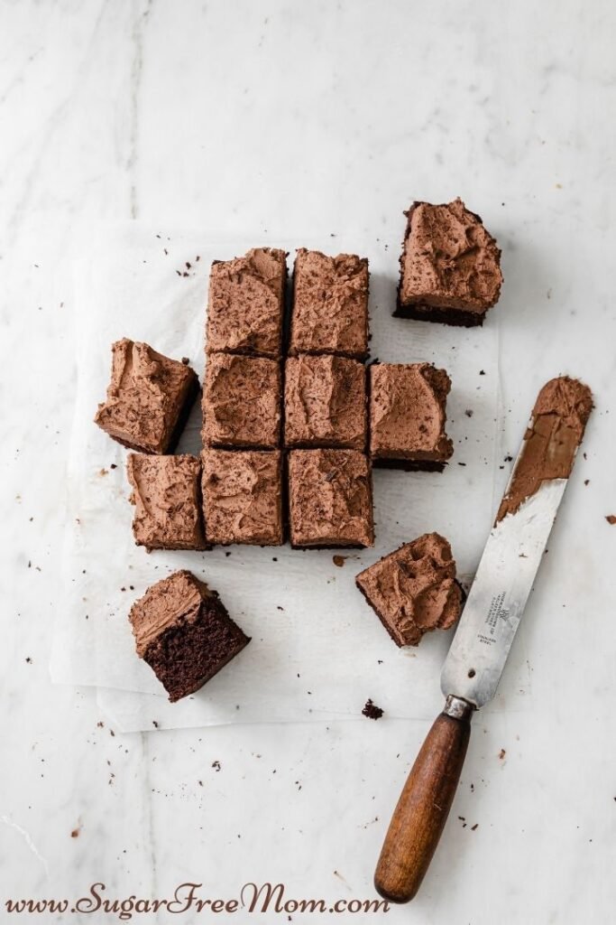 Sugar Free Low Carb Keto Sheet Pan Chocolate Cake