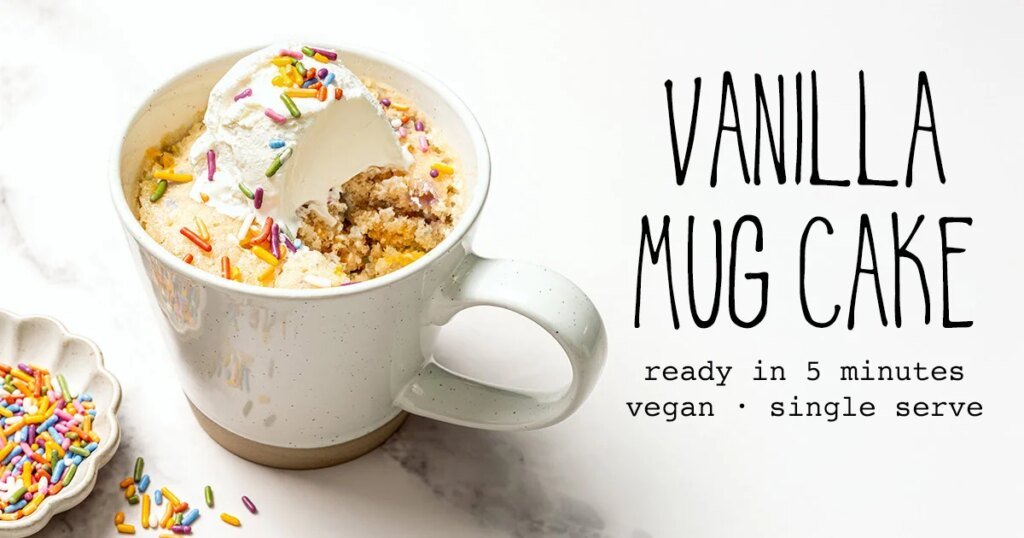 Vanilla Mug Cake (Easy + Vegan) Vanilla Mug Cake (Easy + Vegan)