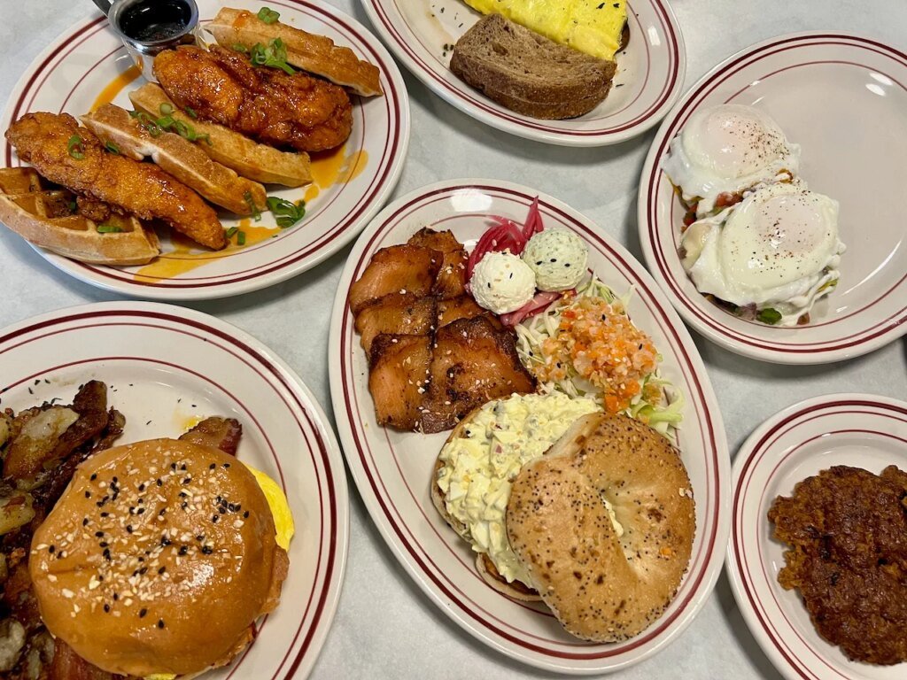 HangOverEasy Slings Chicken and Waffles, Lox, and Breakfast Sandwiches in Bridge Park HangOverEasy Slings Chicken and Waffles, Lox, and Breakfast Sandwiches in Bridge Park