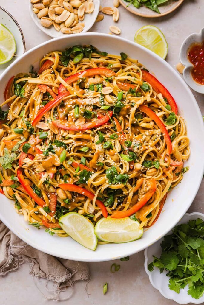 Saucy Peanut Noodles with Chicken Saucy Peanut Noodles with Chicken
