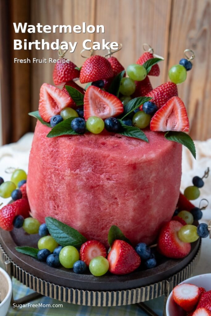 Easy Flourless Fresh Fruit Watermelon Cake Recipe
