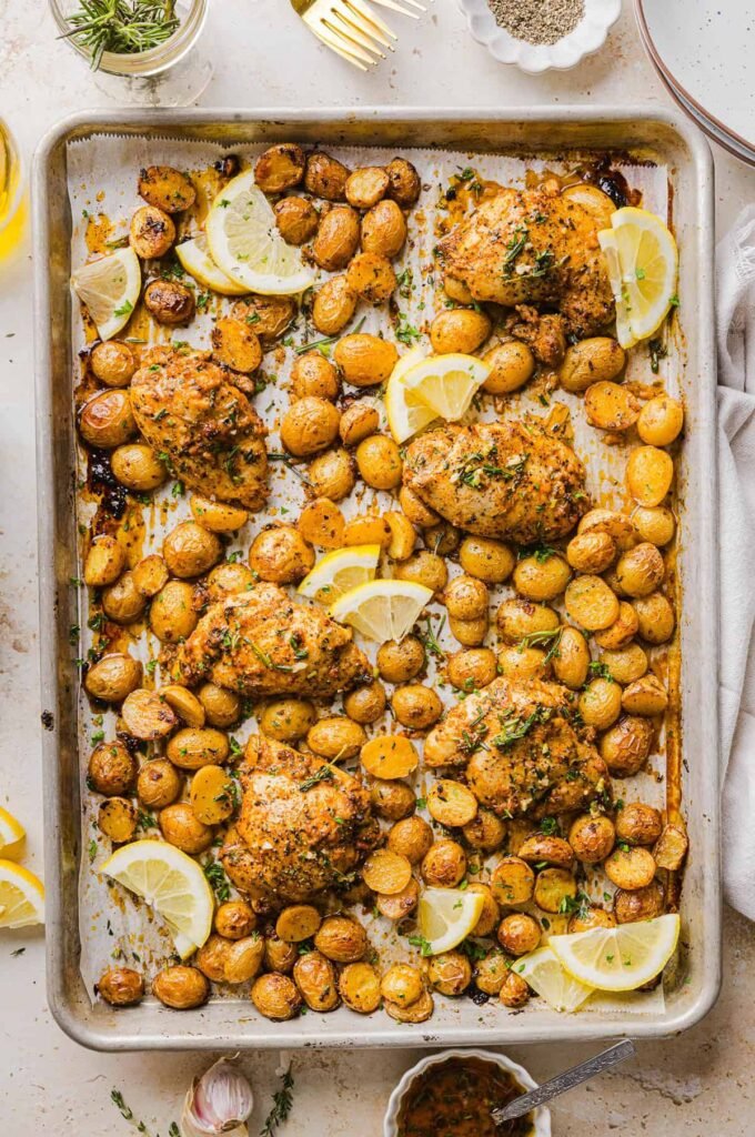 Sheet Pan Lemon Herb Chicken and Potatoes