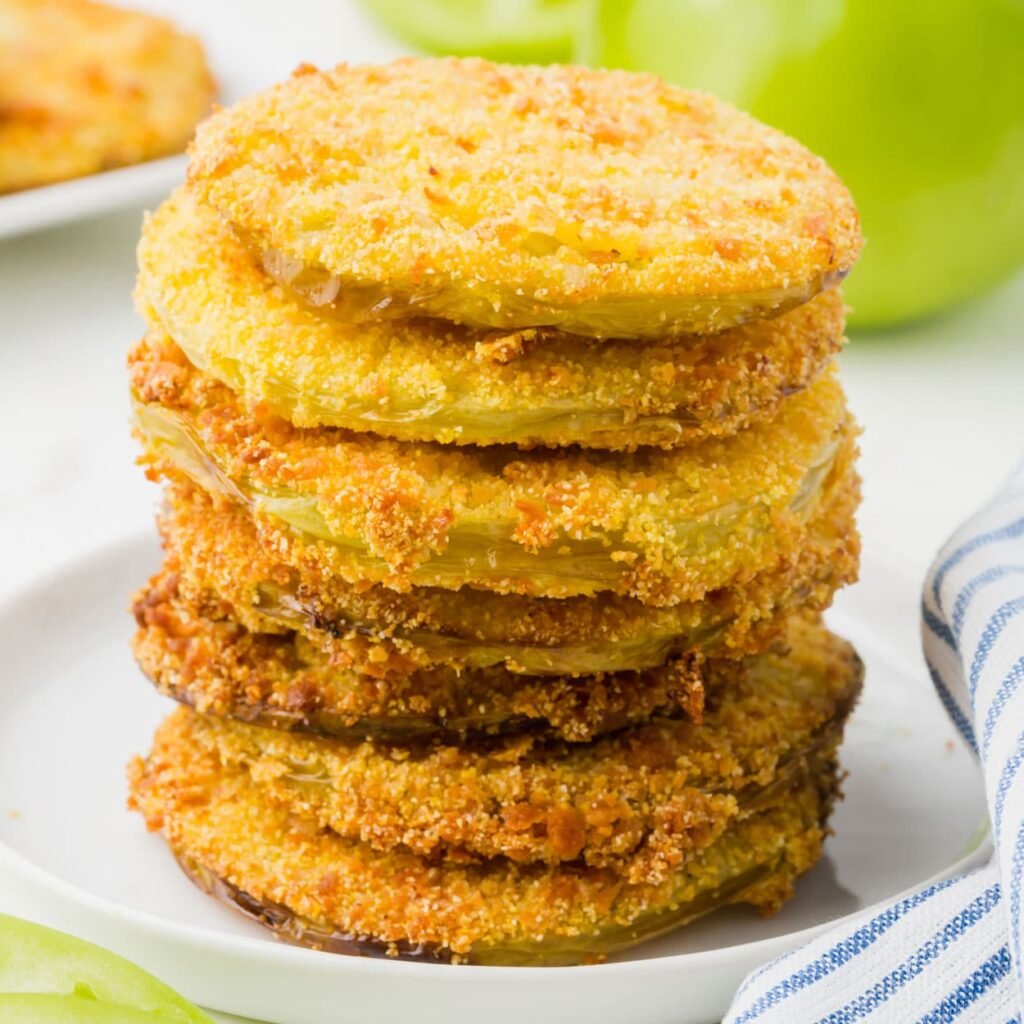 Air Fryer Fried Green Tomatoes (Crispy + Gluten-Free) Air Fryer Fried Green Tomatoes (Crispy + Gluten-Free)