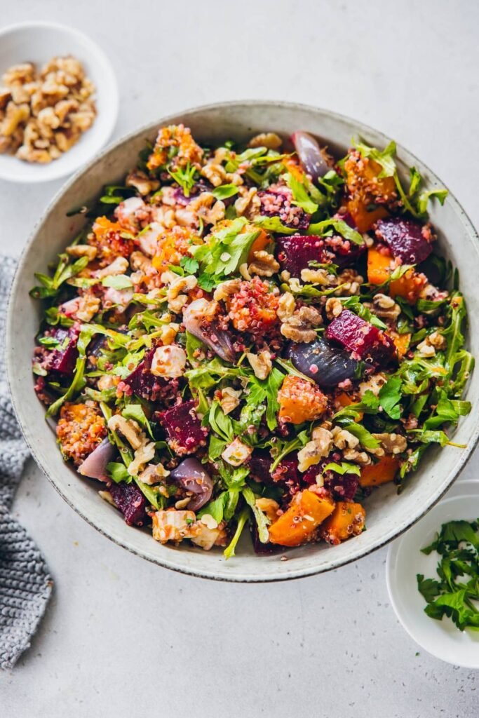 Beetroot Quinoa Salad With Pumpkin And Feta
