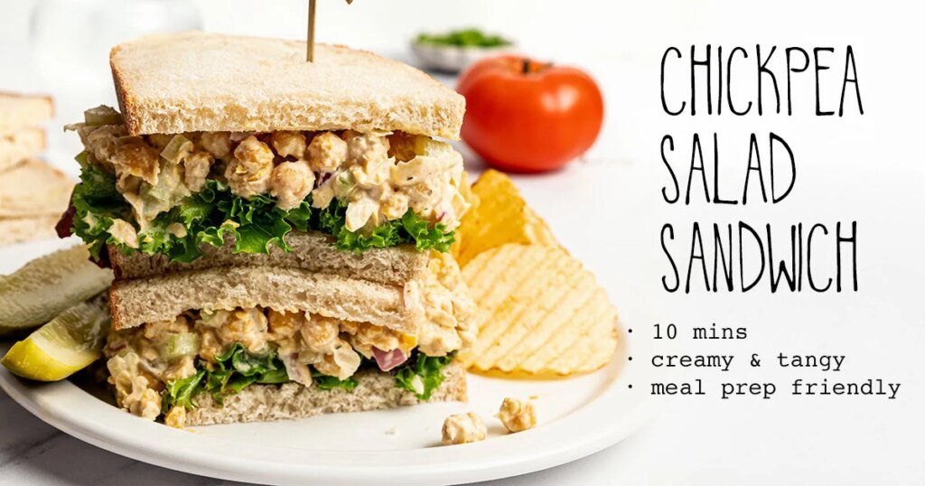 Chickpea Salad Sandwich | It Doesn’t Taste Like Chicken