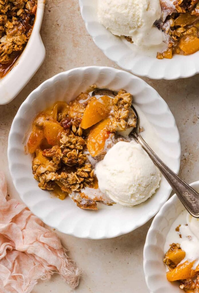 Healthy Peach Crisp Recipe – Eat Yourself Skinny