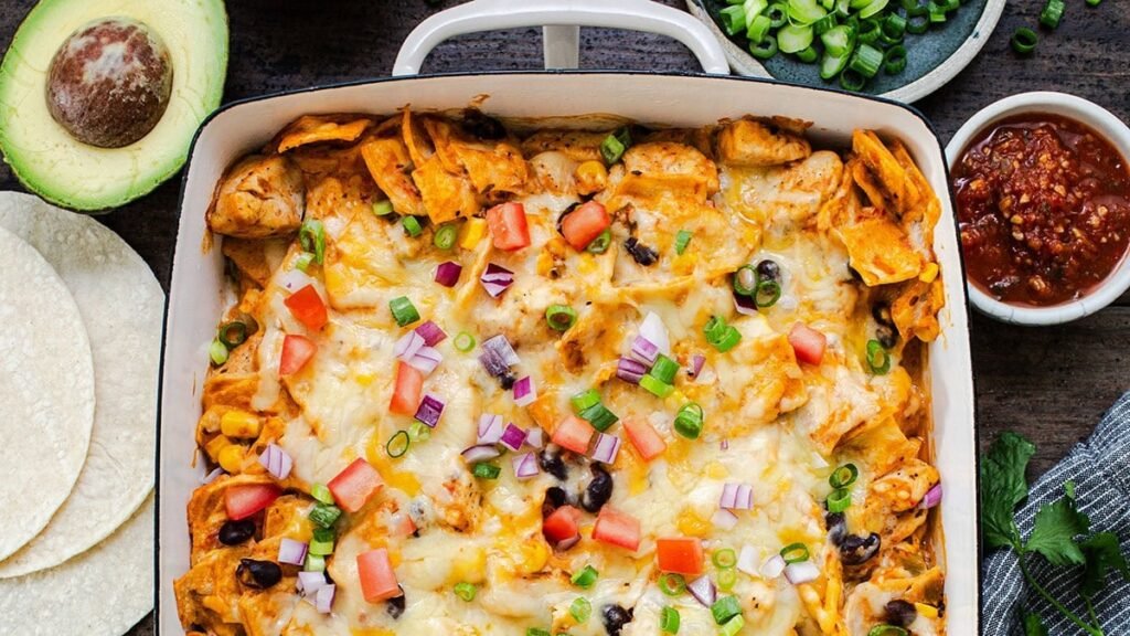 Chicken Enchilada Casserole – Quick, Easy, Cheesy