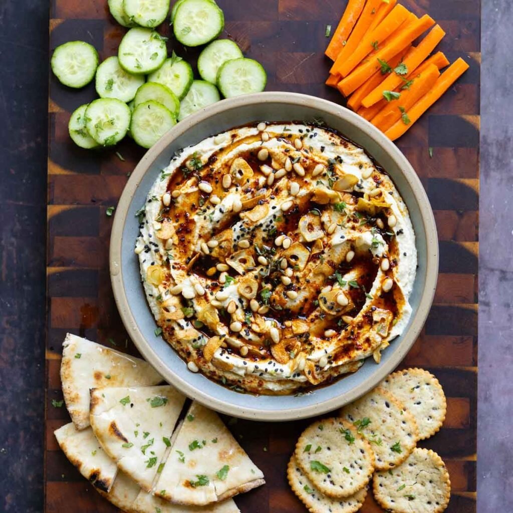 Creamy Whipped Tofu Feta with Smoky Hot “Honey” Creamy Whipped Tofu Feta with Smoky Hot “Honey”